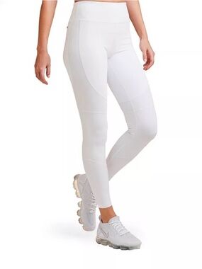 Alala Vamp Tights White Mesh Panel Leggings Size M High Rise